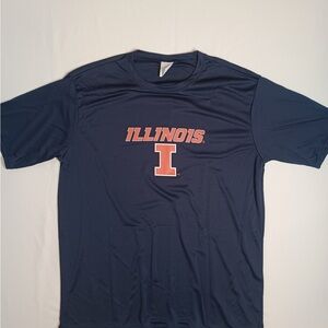 Illinois Navy Blue Men's performance shirt. Size lg